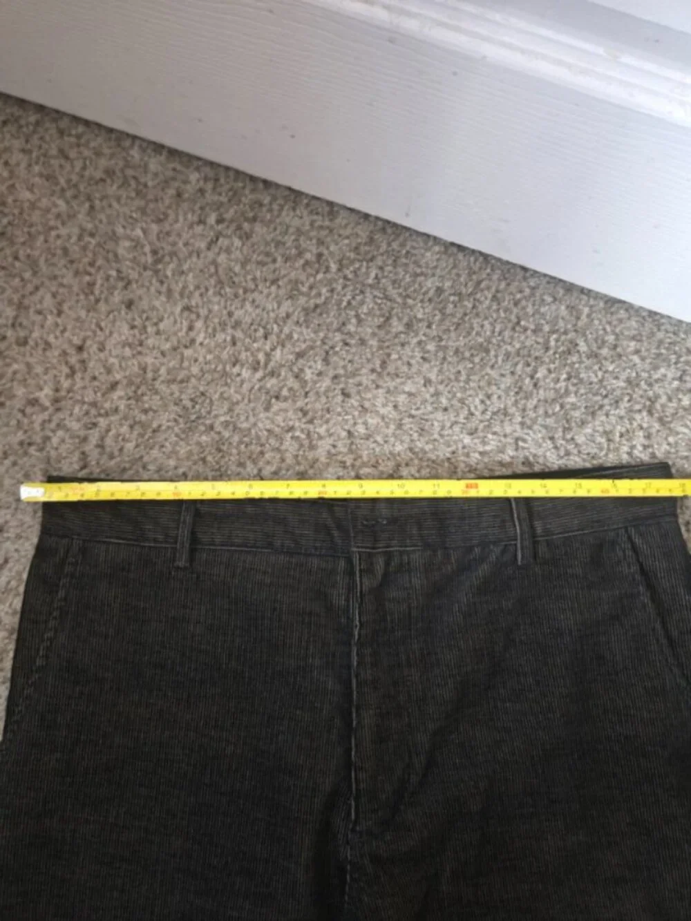 Carven Mens Brown Corduroy Pants 36x31 Straight Trousers Vtg Size US 36 EU 46